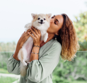 Client with dog